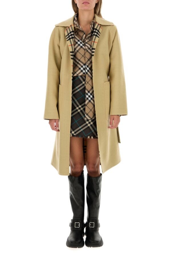Burberrys ベージュ ウールコート Burberry/バーバリー｜ベージュ ウール リバーシブル コート