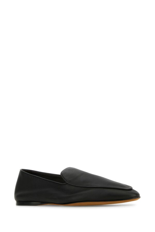 THE ROW ブラックレザー ローファー 38 Soft Loafer Black in Leather – The Row