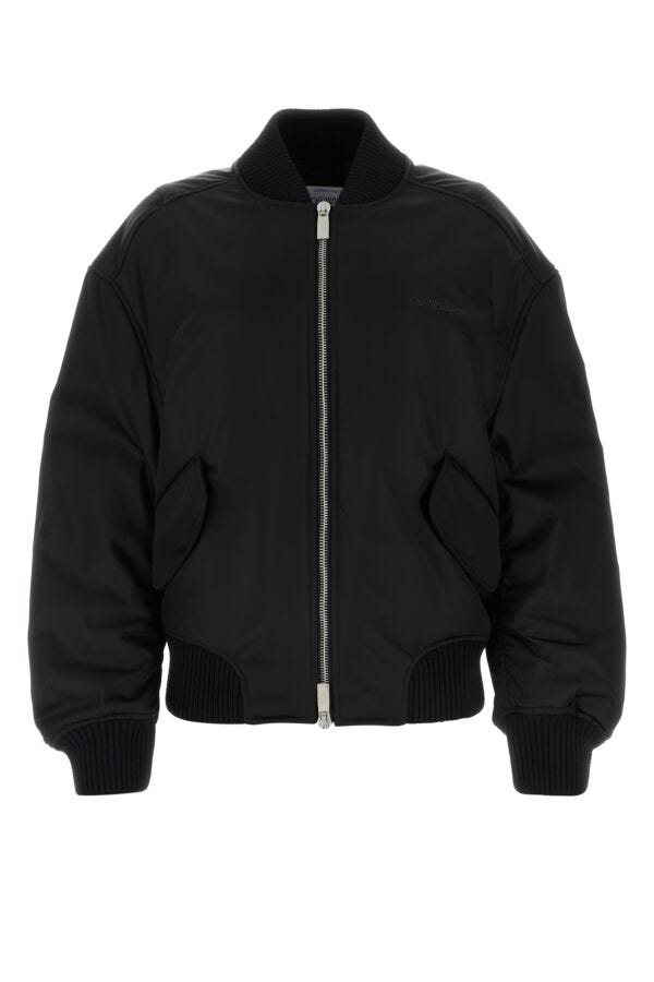 ブルゾン Off-White NYLON GABARDINE BOMBER (OWEH028C99FAB0011010) Off-White/オフホワイト|ブラック ナイロン ブレンド ボンバー