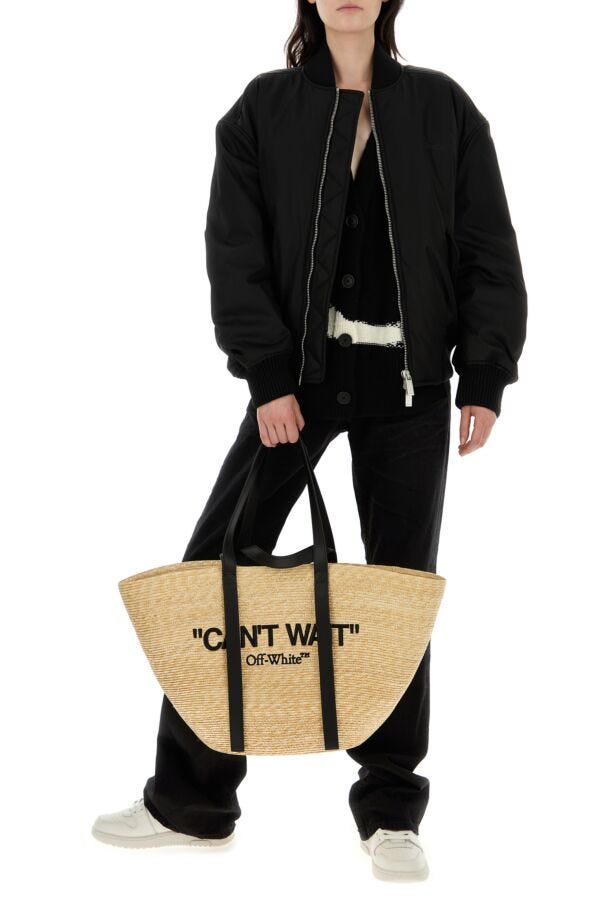 ブルゾン Off-White NYLON GABARDINE BOMBER (OWEH028C99FAB0011010) Off-White/オフホワイト｜ブラック ナイロン ブレンド ボンバー