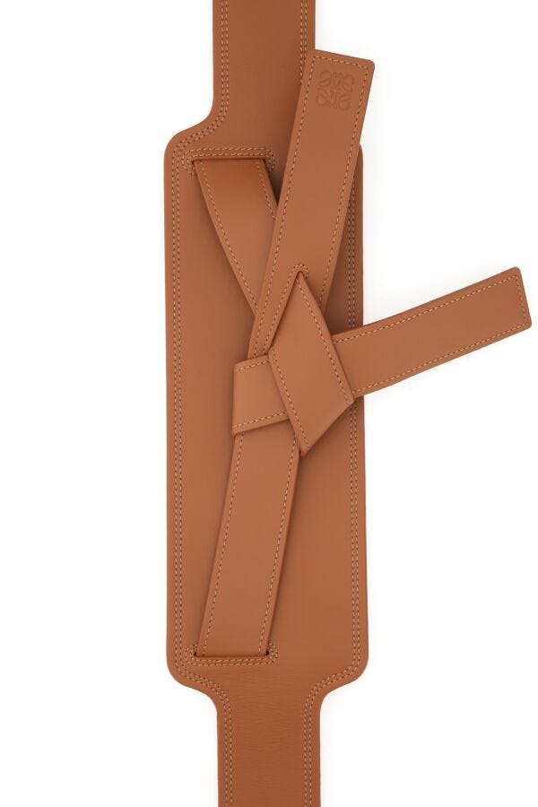 LOEWE ブラウンレザー ベルト ロゴレザーベルト ブラウン ヴィンテージ|ロエベ LOEWE - 【公式