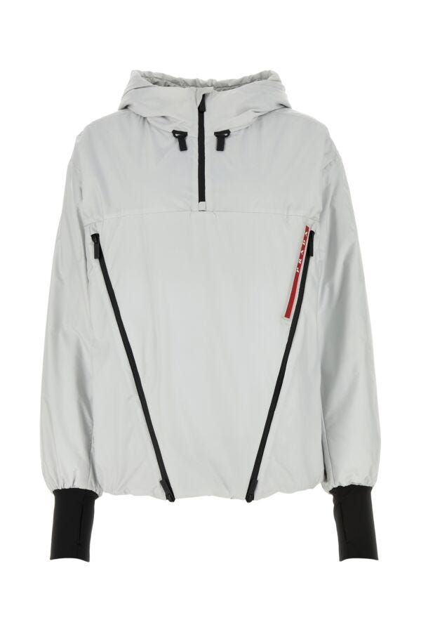 ジャケット PRADA JACKET (291946S2021YV2 F0K74) PRADA Chalk Polyester Jacket (PRADA/ジャケット