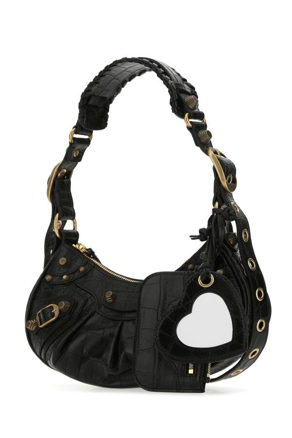 BALENCIAGA キルティング レザー ショルダーバッグ ブラック BALENCIAGA バレンシアガ キルティング ショルダーバッグ レザー