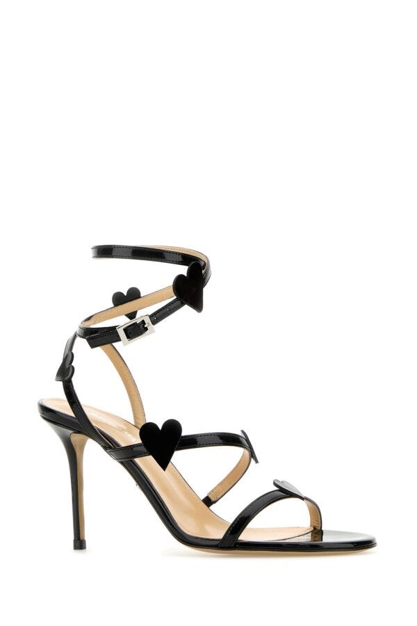 サンダル・ミュール MACACH SANDAL (PF24S074785PATBLK BLACK) Mach&Mach/マッハアンドマッハ|ブラック レザー プチ クール