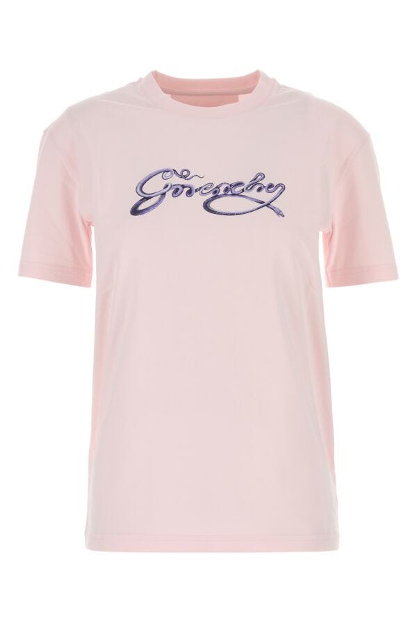 パステル ピンク コットン Tシャツ