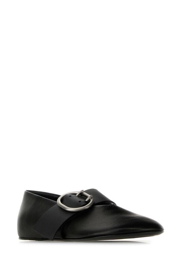 Jil Sander/ジルサンダー｜ブラック レザー バレリーナ