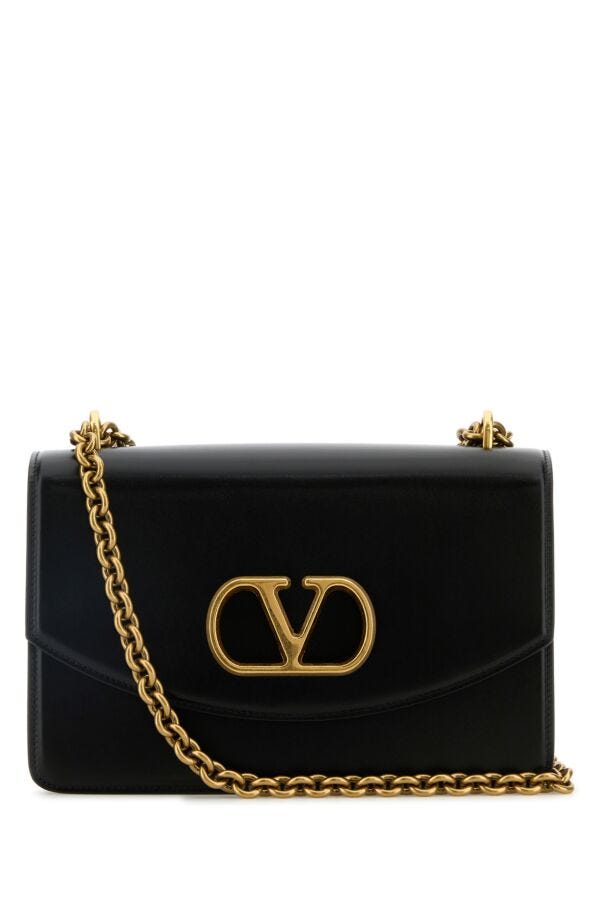 【残りわずか】 Valentino/ヴァレンティノ｜ブラック レザー ショルダー バッグ バッグ