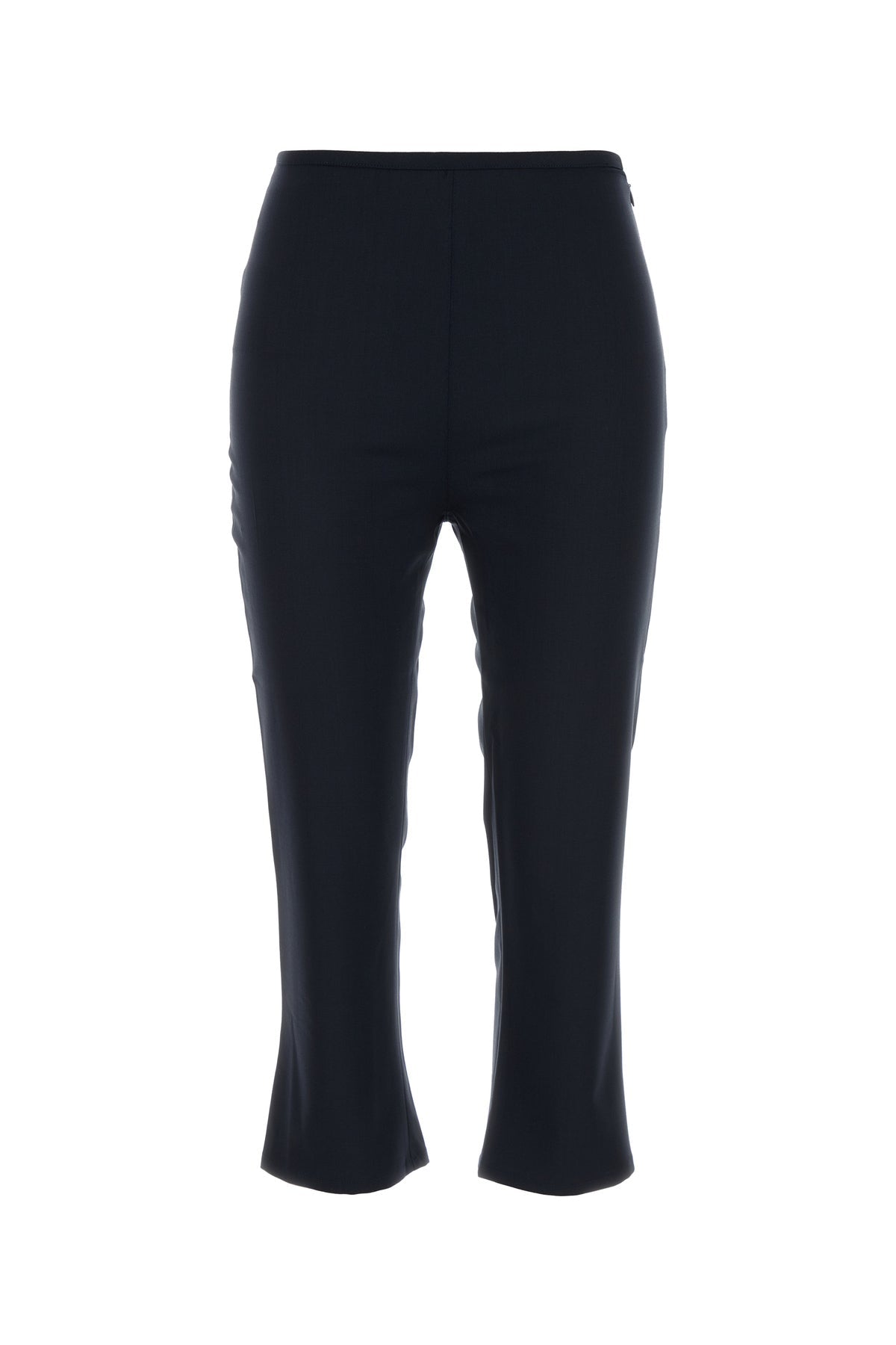 ネイビー ブルー ストレッチ ウール CAPRI パンツ