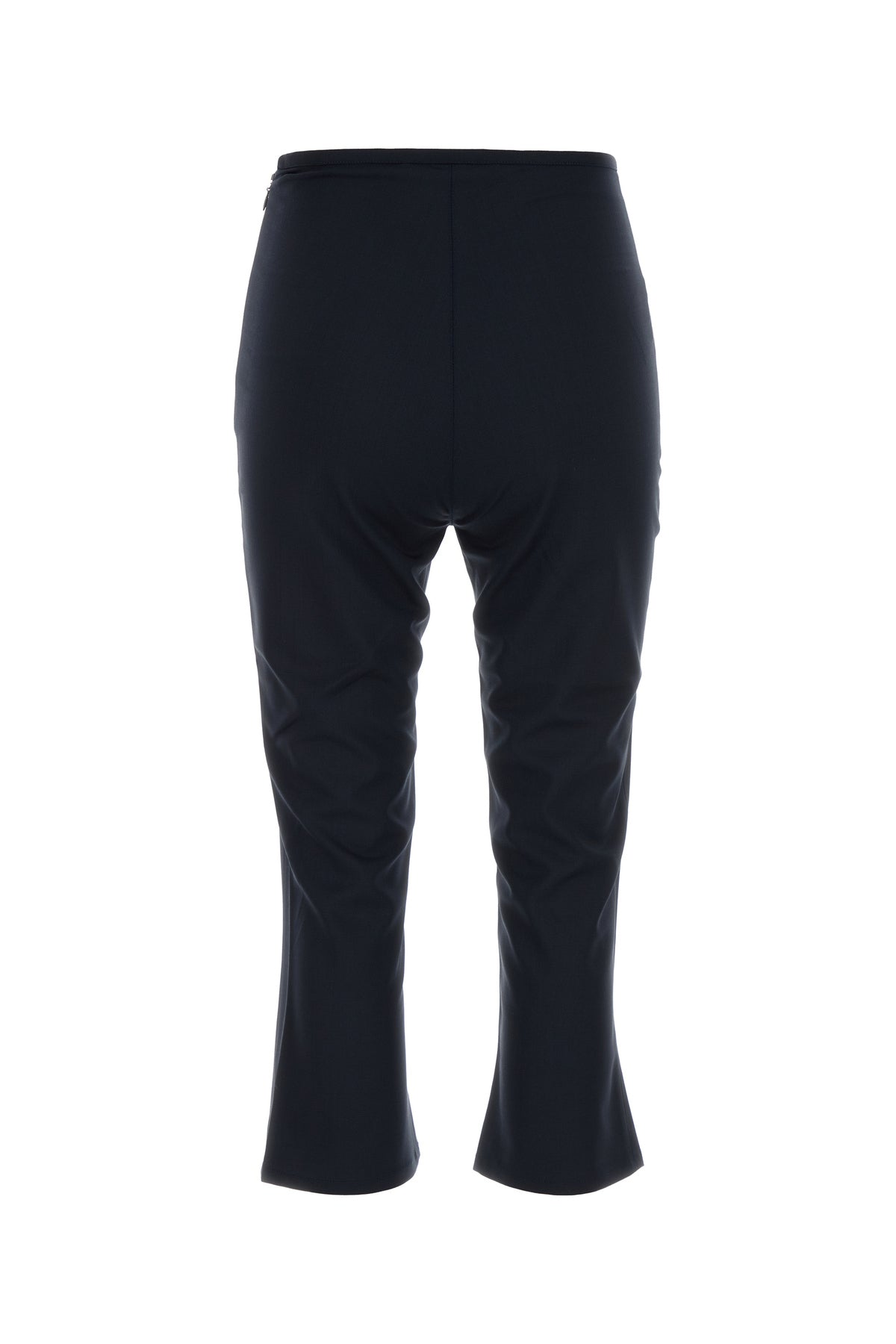 ネイビー ブルー ストレッチ ウール CAPRI パンツ