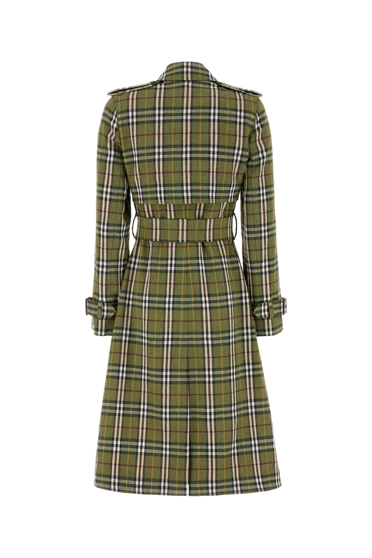 新作☆【BURBERRY】チェック ストレッチリネン トレンチコート Burberry/バーバリー|エンブロイダード ストレッチ リネン