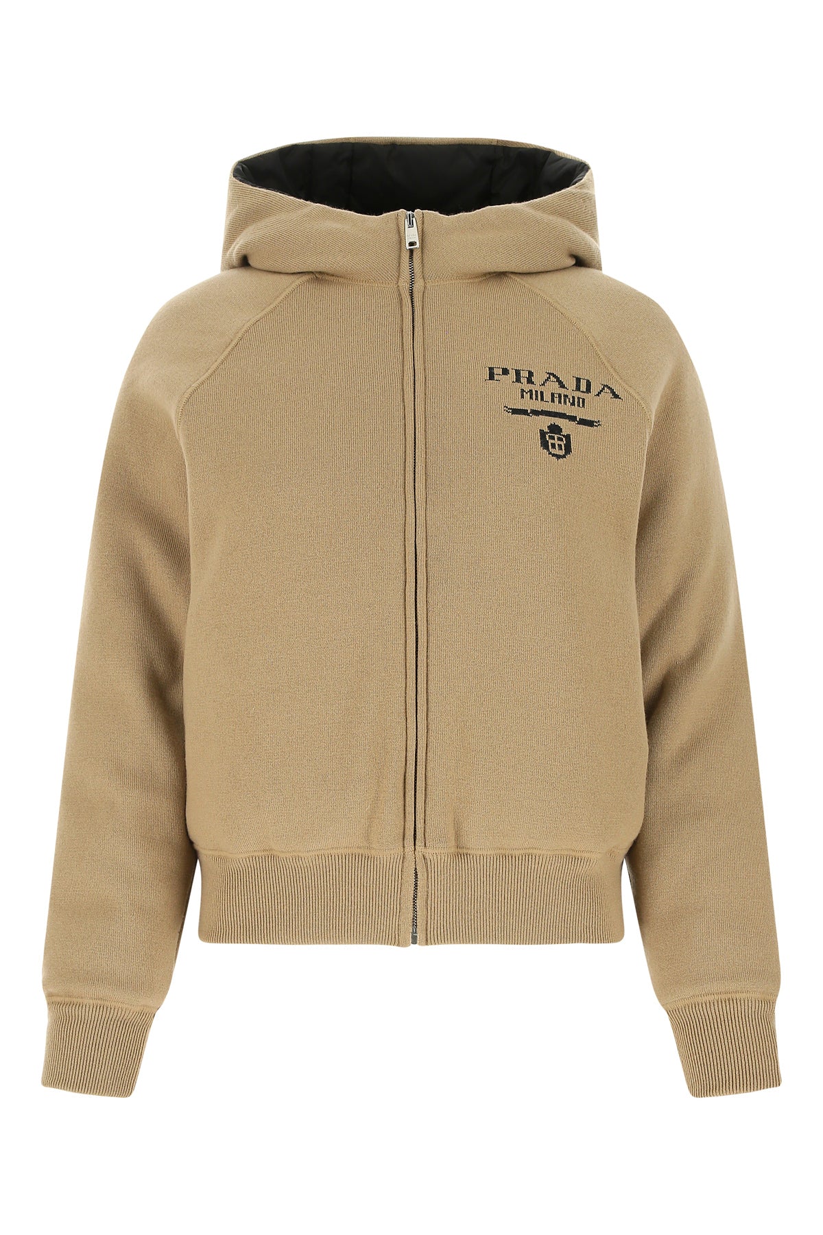 関税込☆PRADA グレー カシミアブレンド ダウンジャケット Prada/プラダ｜カシミア ブレンド ダウン ジャケット