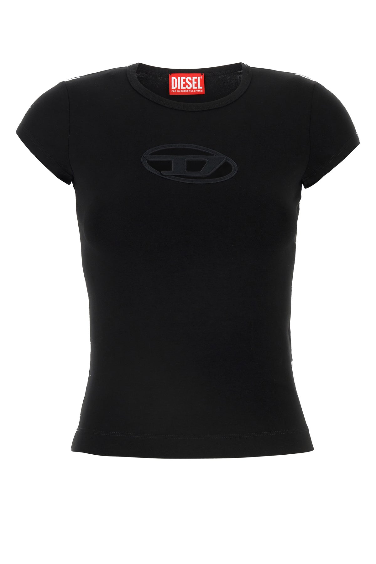 ブラック ストレッチ コットン Tシャツ