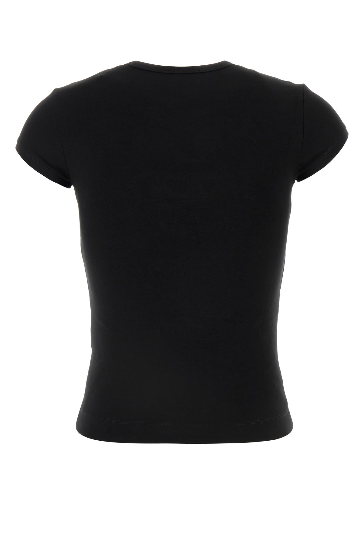 ブラック ストレッチ コットン Tシャツ