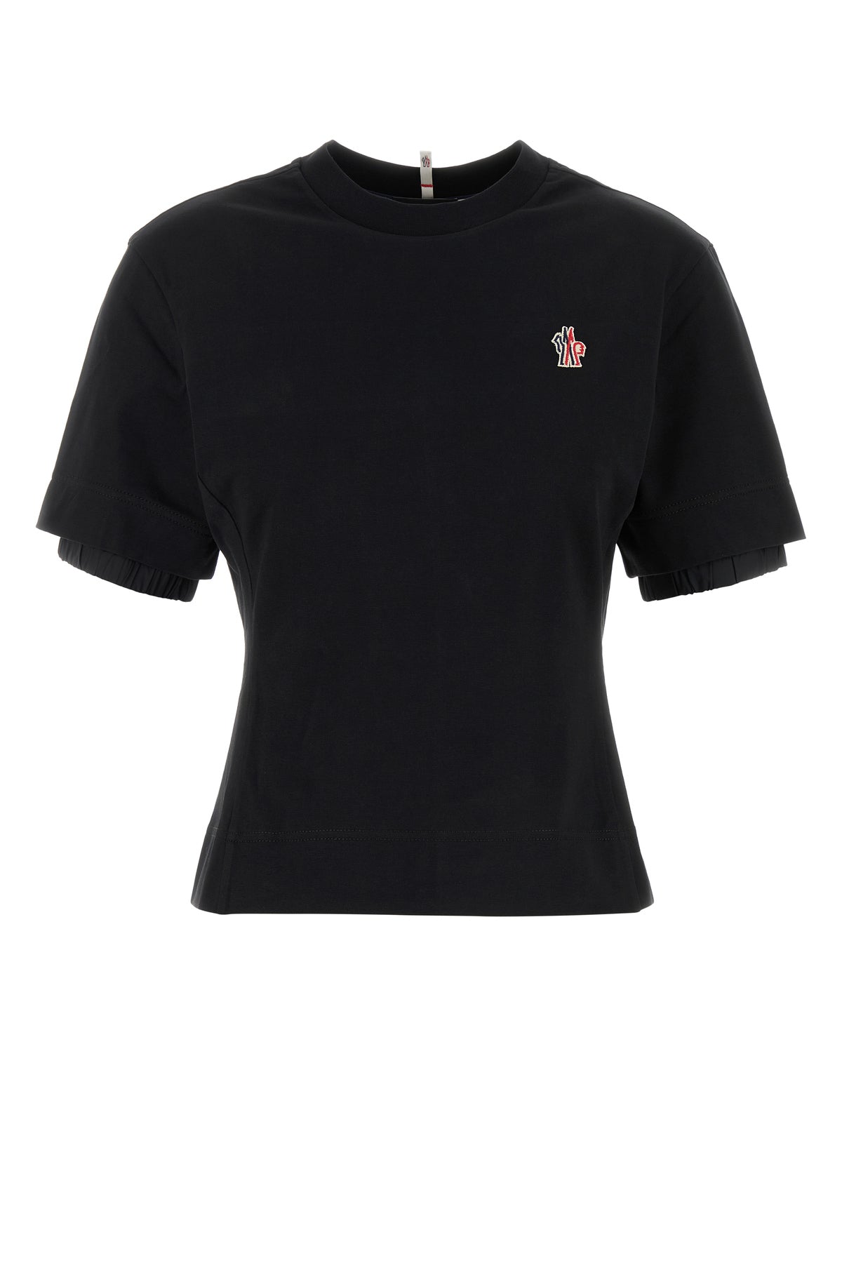 Tシャツ・カットソー MONCLER BLACK STRETCH COTTON T-SHIRT Moncler - Logo cotton t-shirt black - The Corner