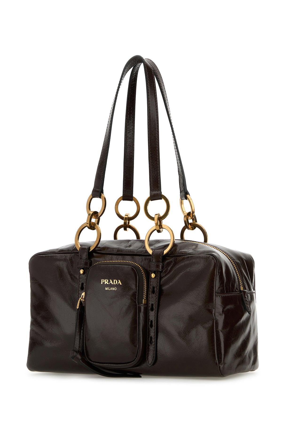 Prada レザー トートバッグ | ブラウン | FARFETCH JP