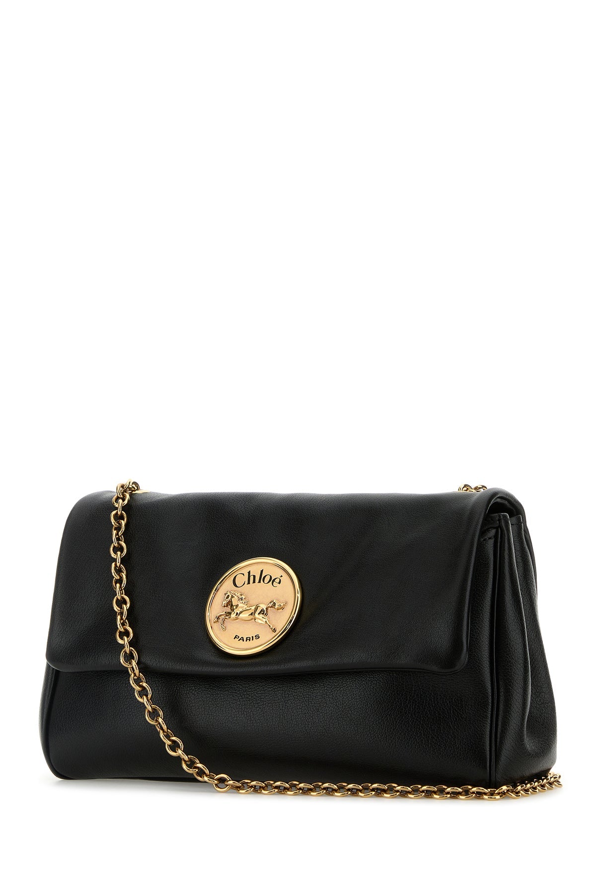 【Chloe】クロエ ヘリテージ ミディアム ショルダーバッグ Chloe/クロエ｜ブラック レザー ヘリテージ ショルダー バッグ