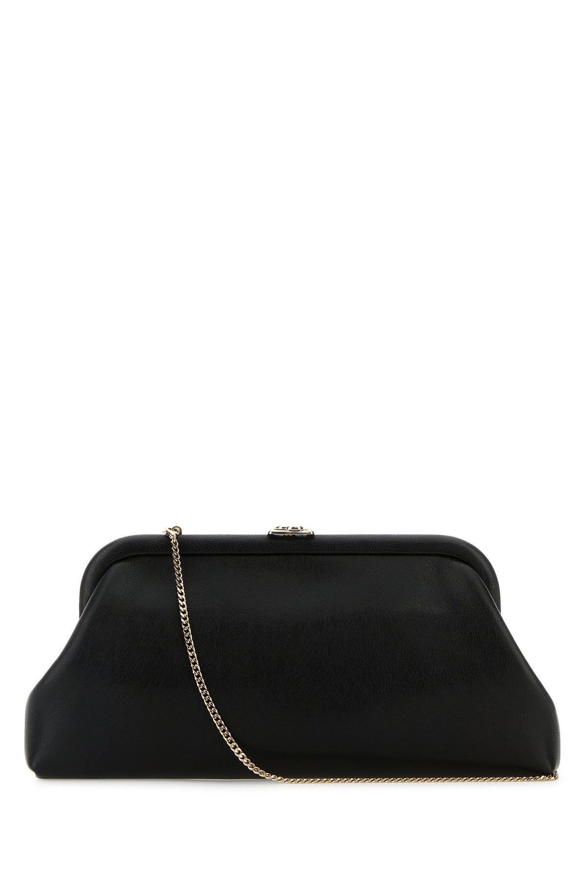 クラッチバッグ JIMMY CHOO BLACK LEATHER SKYLAR CLUTCH Black Clutch bag 