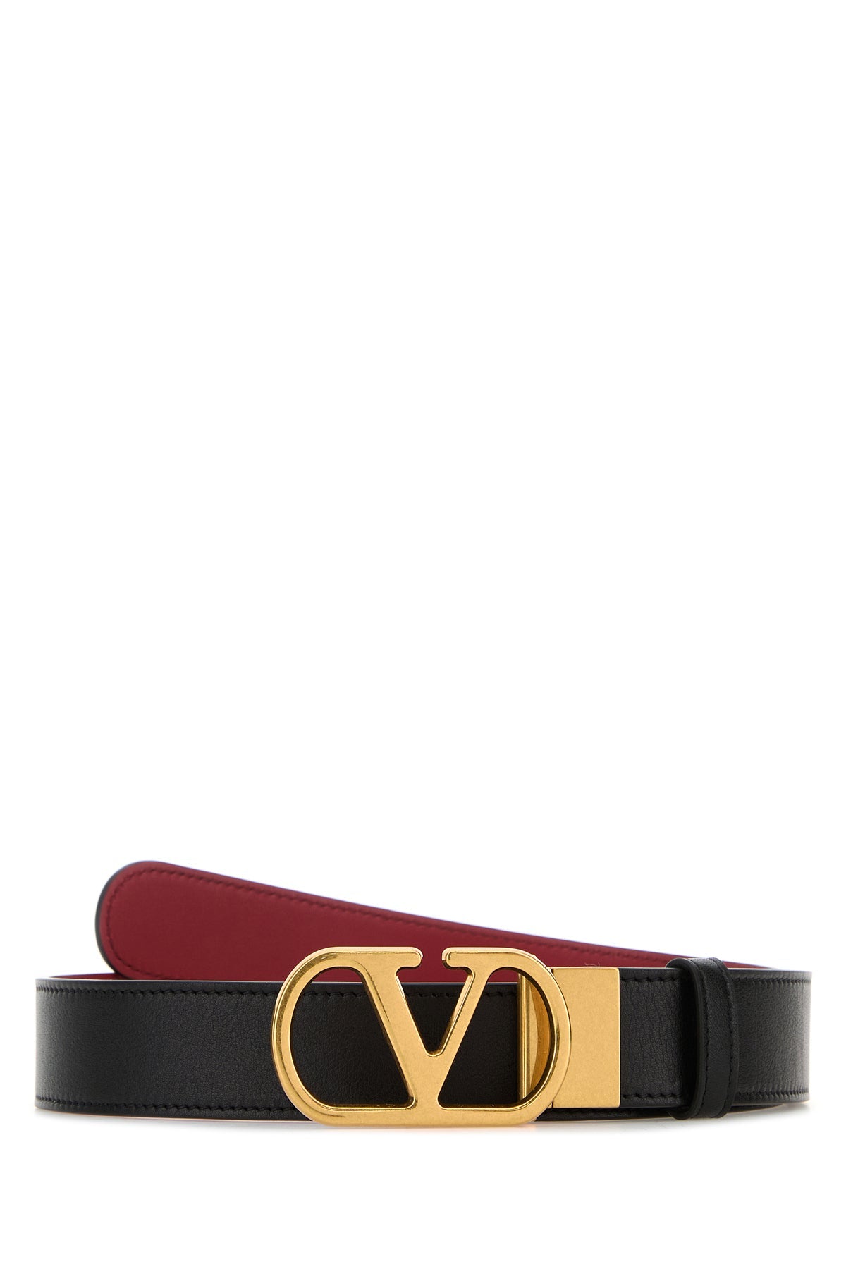 Valentino/ヴァレンティノ｜ブラック レザー ベルト