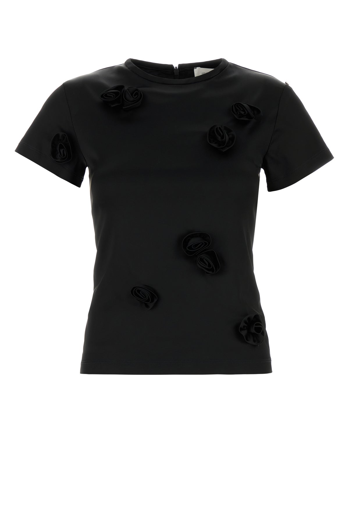 ブラック サテン Tシャツ