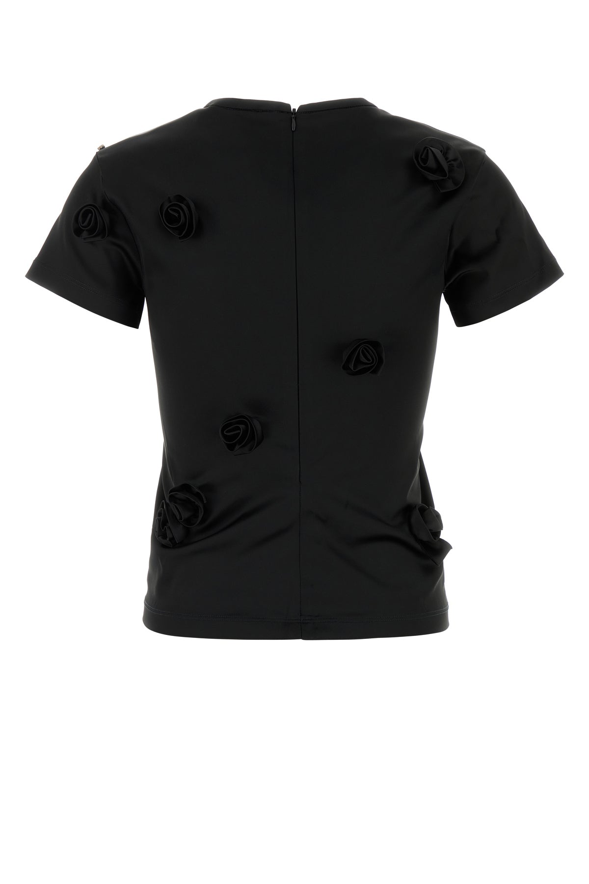 ブラック サテン Tシャツ