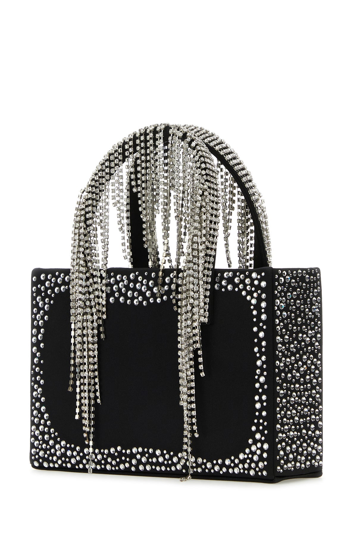 トートバッグ KARA Black nappa leather handbag (HB3732128 BLACKWHITE) Kara/カラ｜ブラック ナッパ レザー ハンドバッグ