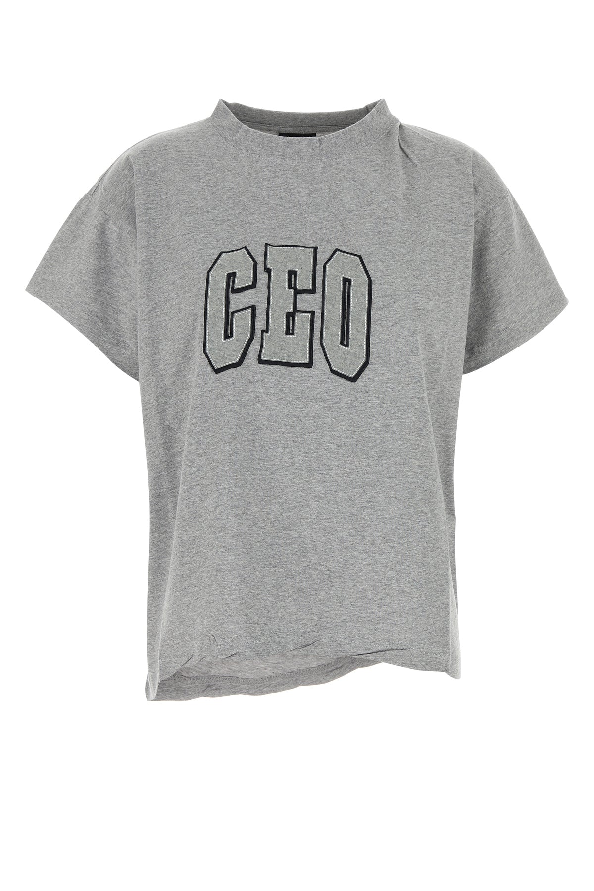 グレー コットン オーバーサイズ Tシャツ