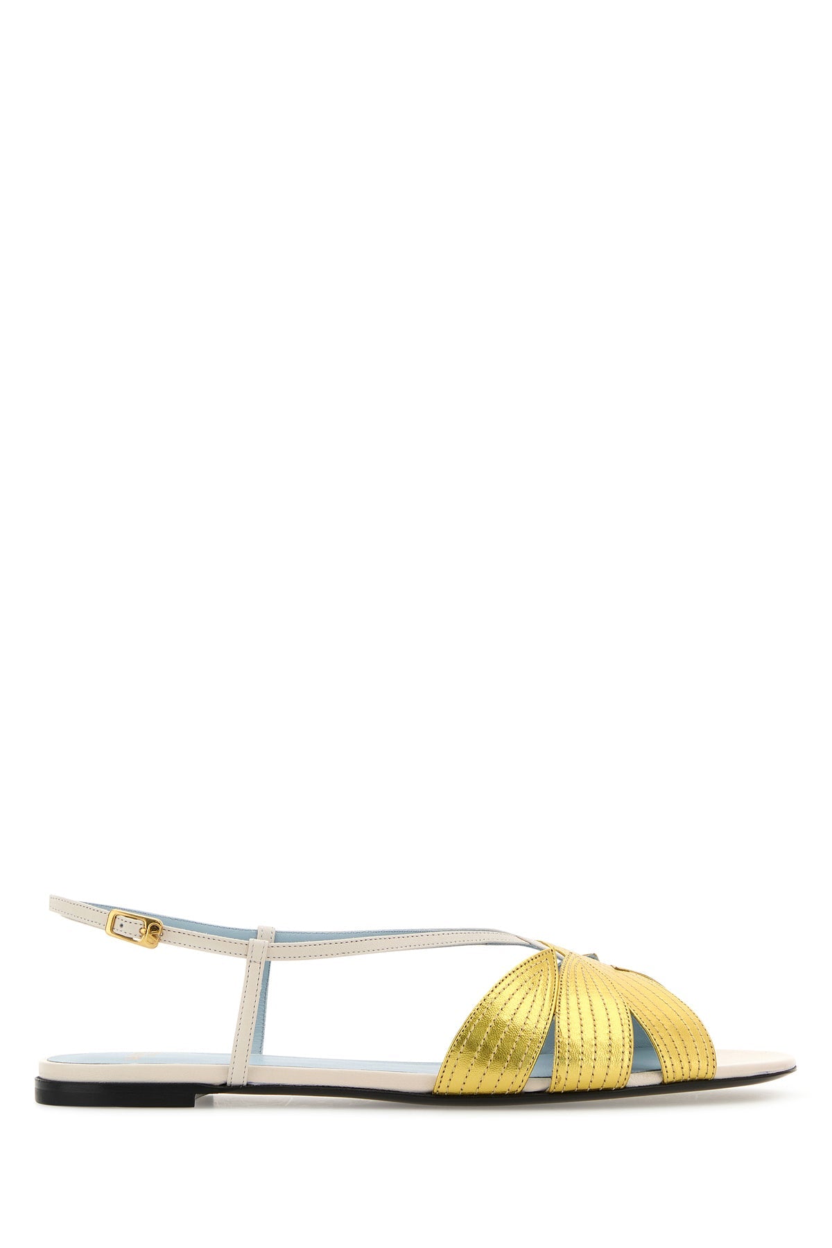 アイボリー レザー サンダル