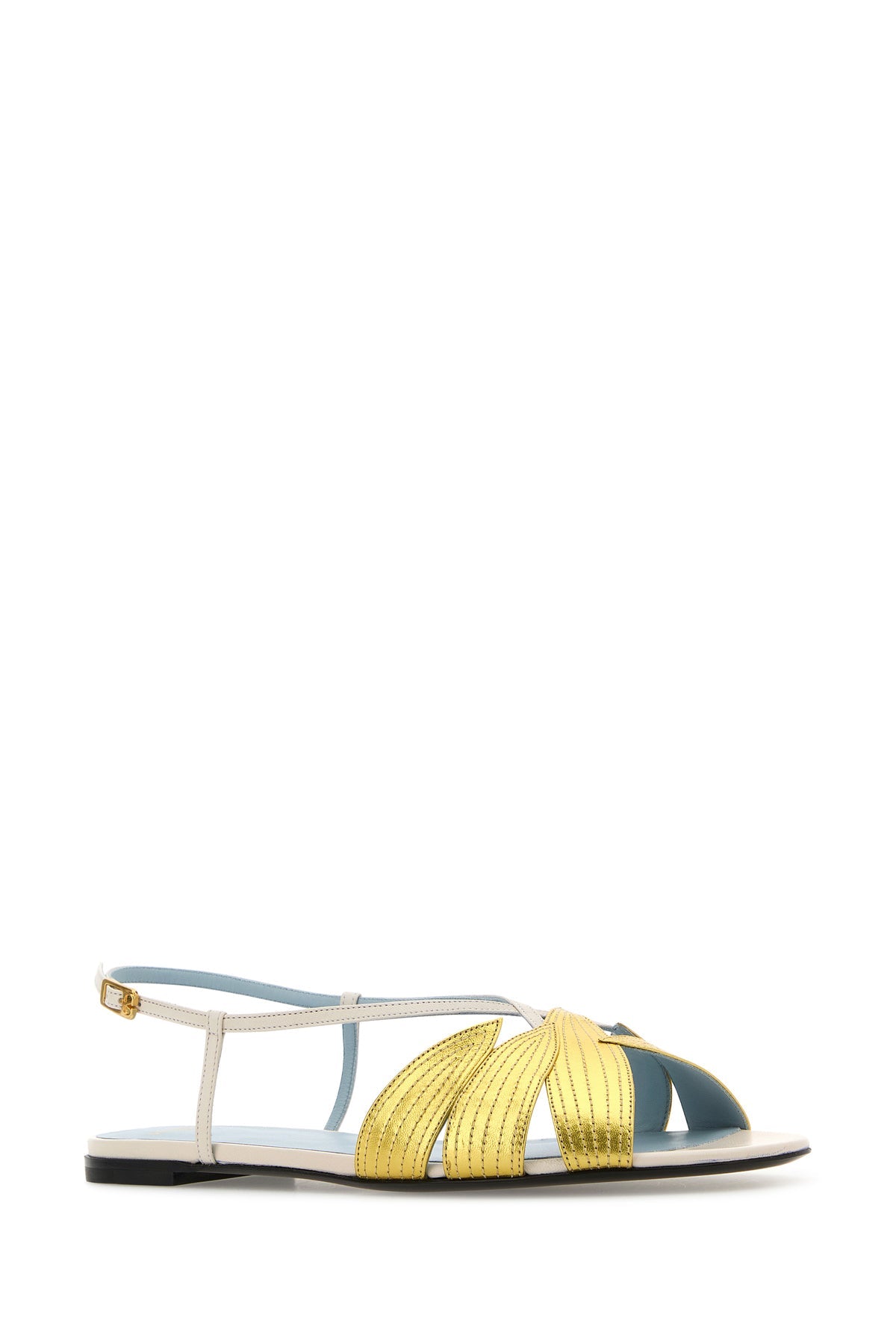 アイボリー レザー サンダル
