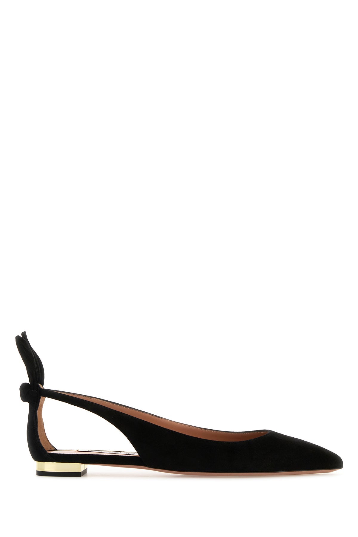 アクアズーラ ボウタイネットバレエ Aquazzura/アクアズーラ｜ブラック スエード ボウ タイ バレエ