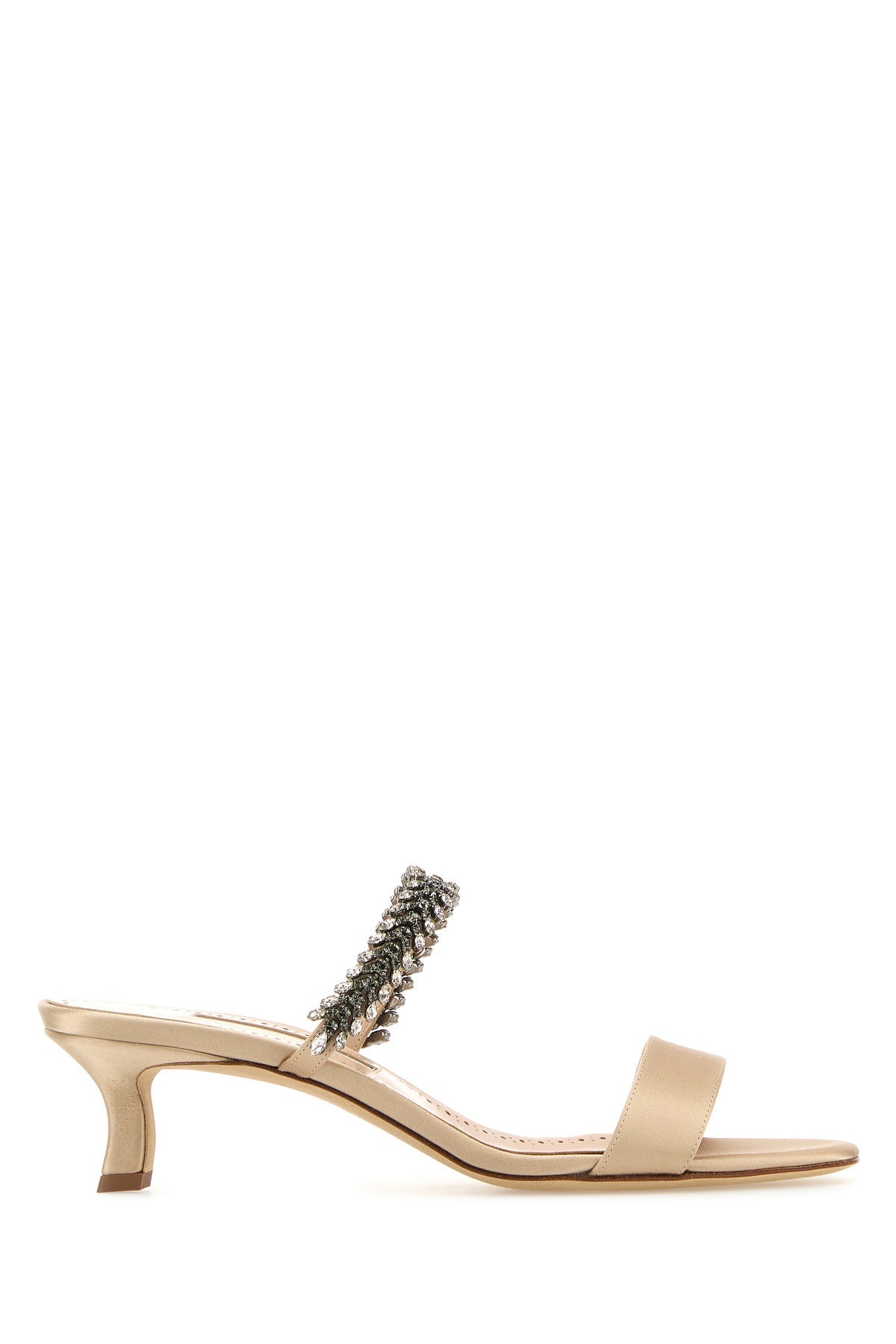 MANOLO BLAHNIK ヌード ケイナミュ サテン ミュール MANOLO BLAHNIK ヌード ケイナミュ サテン ミュール