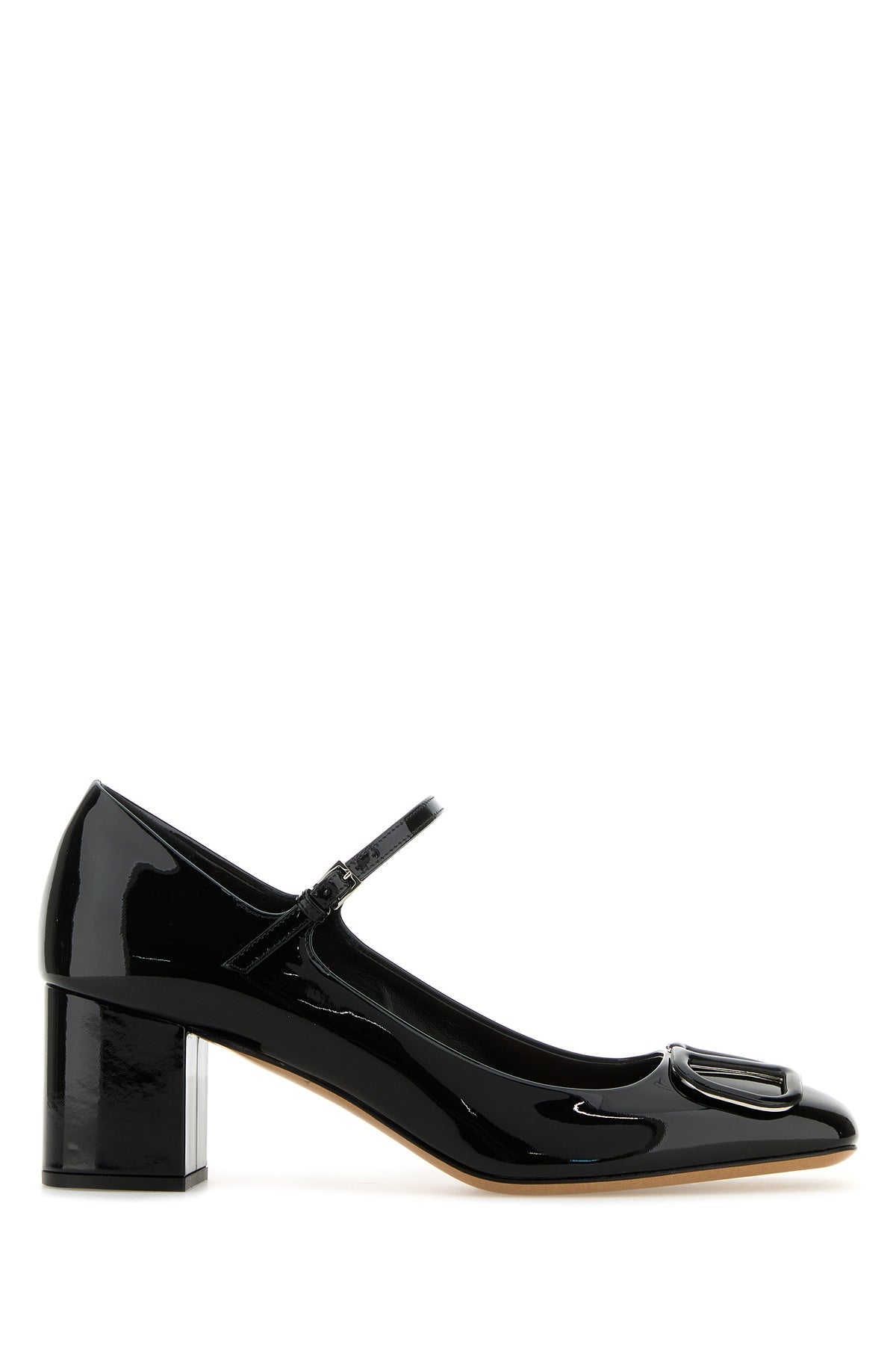 VALENTINO レザー ロゴ パンプス ブラック【注目商品】★ Valentino/ヴァレンティノ|ブラック レザー Vロゴ シグネチャー