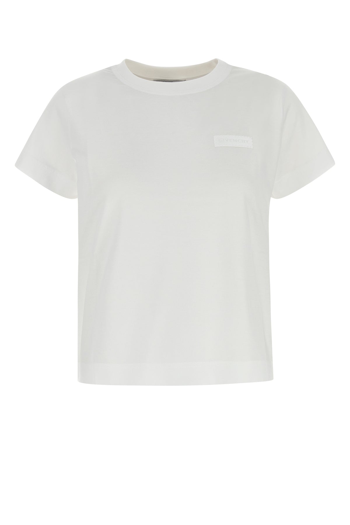 ★25SS Givenchy ホワイト クルーネック ロゴ コットン Ｔシャツ Givenchy/ジバンシィ｜ホワイト コットン Tシャツ