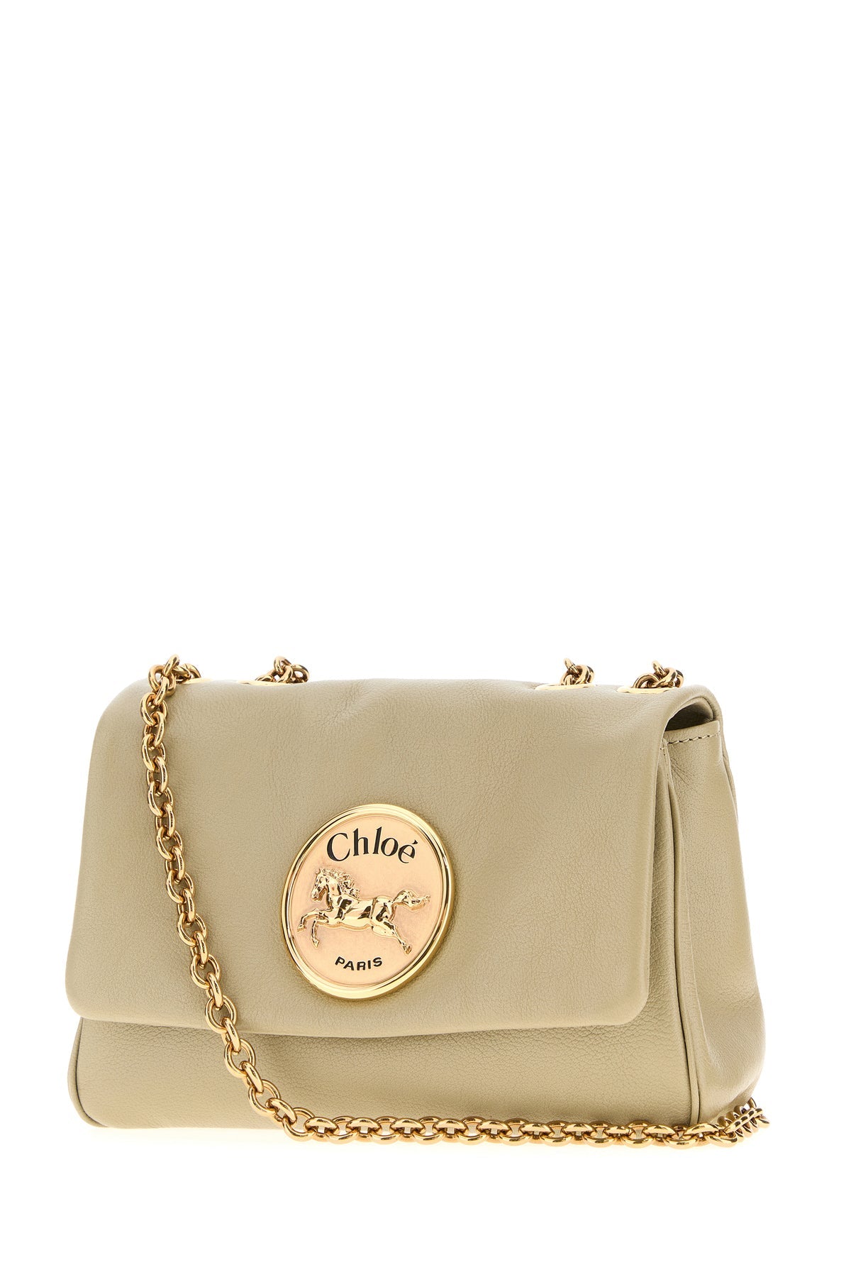 Chloe/クロエ｜グレー レザー ヘリテージ ショルダー バッグ