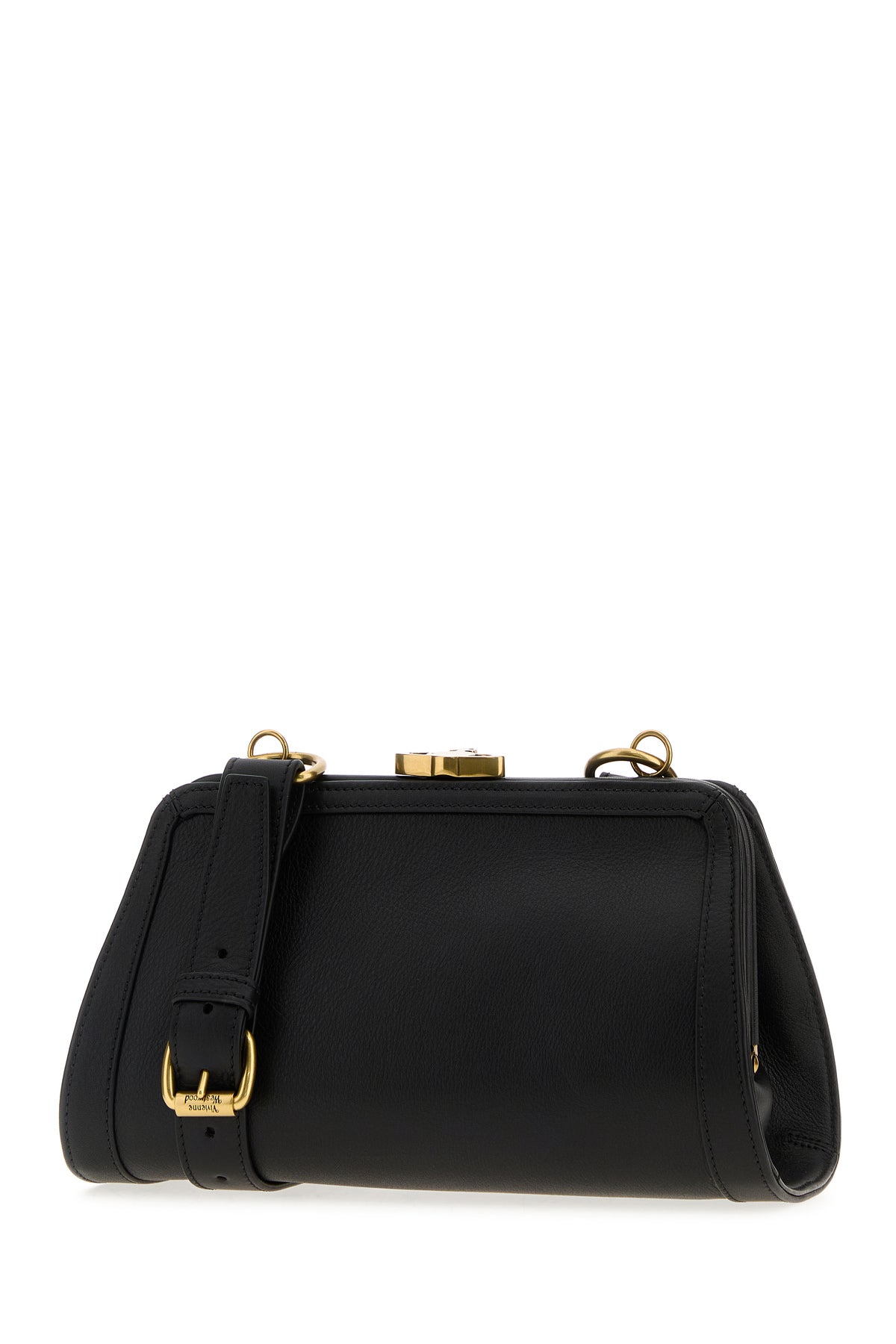 Vivienne Westwood ブラックレザー クロスボディバッグ Vivienne Westwood/ヴィヴィアン・ウエストウッド｜ブラック