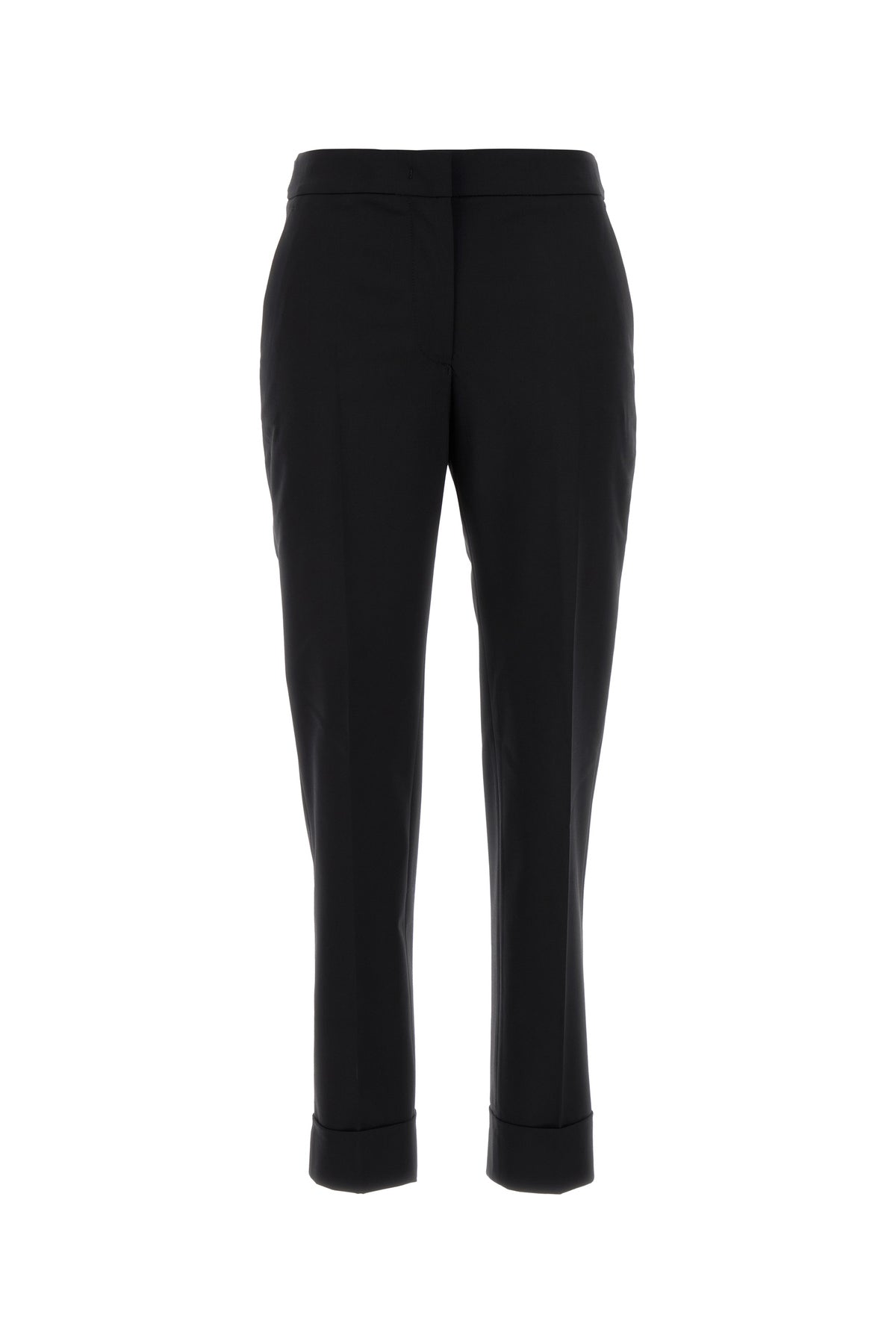 ブラック ストレッチ ウール パンツ