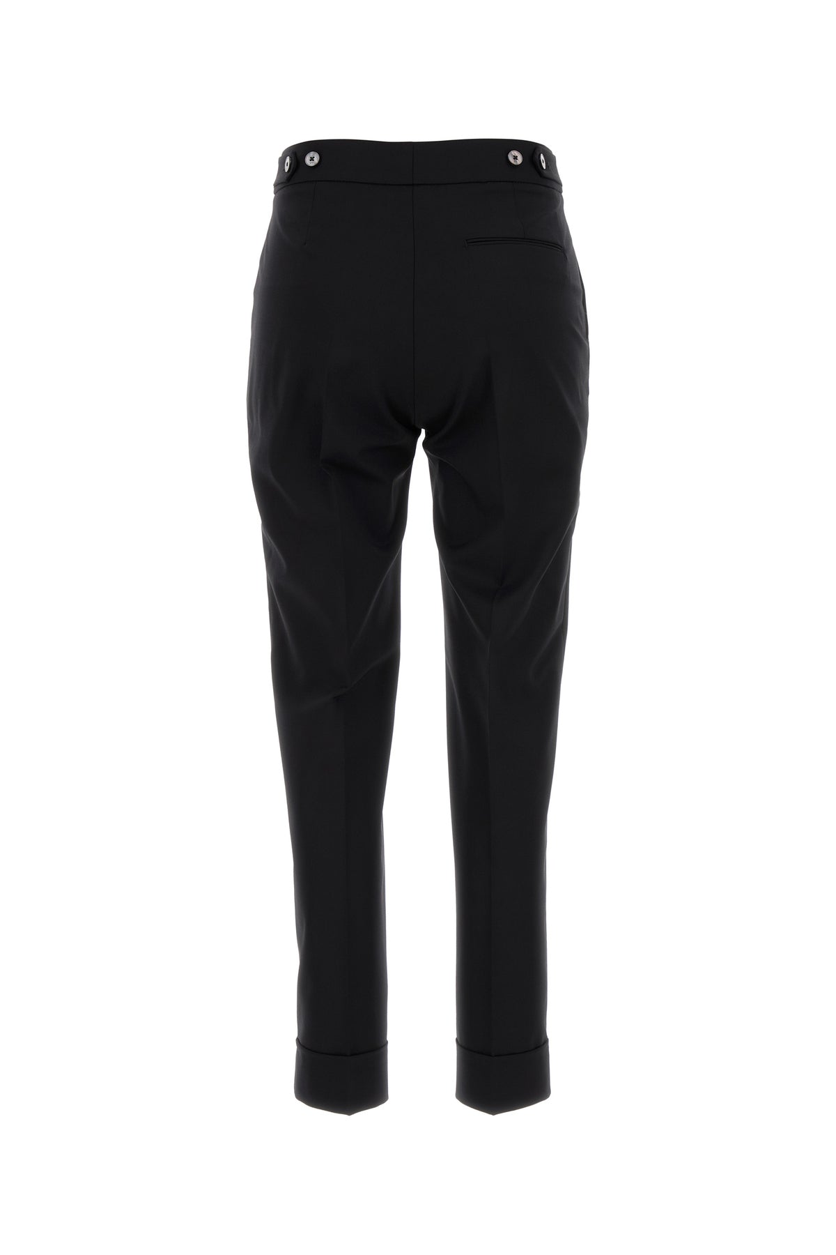 ブラック ストレッチ ウール パンツ