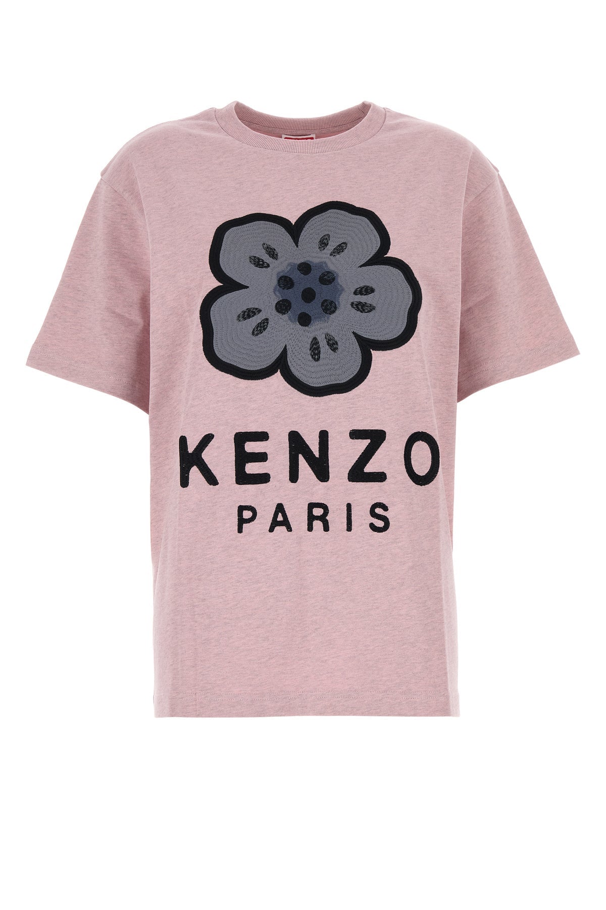 メランジ ピンク コットン オーバーサイズ Tシャツ