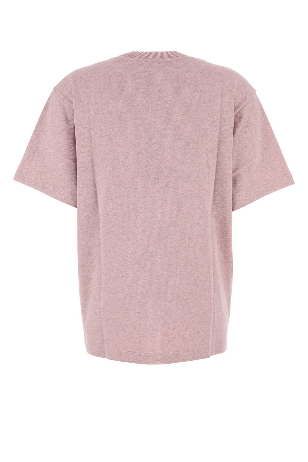 メランジ ピンク コットン オーバーサイズ Tシャツ