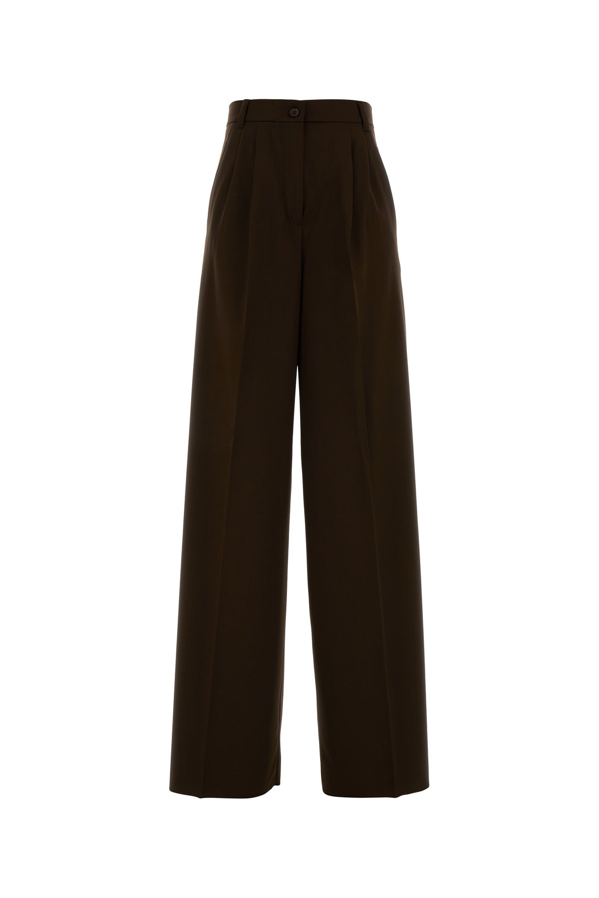 正規品★MAX MARA ウール ワイドレッグ トラウザーズ Max Mara/マックスマーラ｜ブラウン ウール ワイドレッグ パンツ