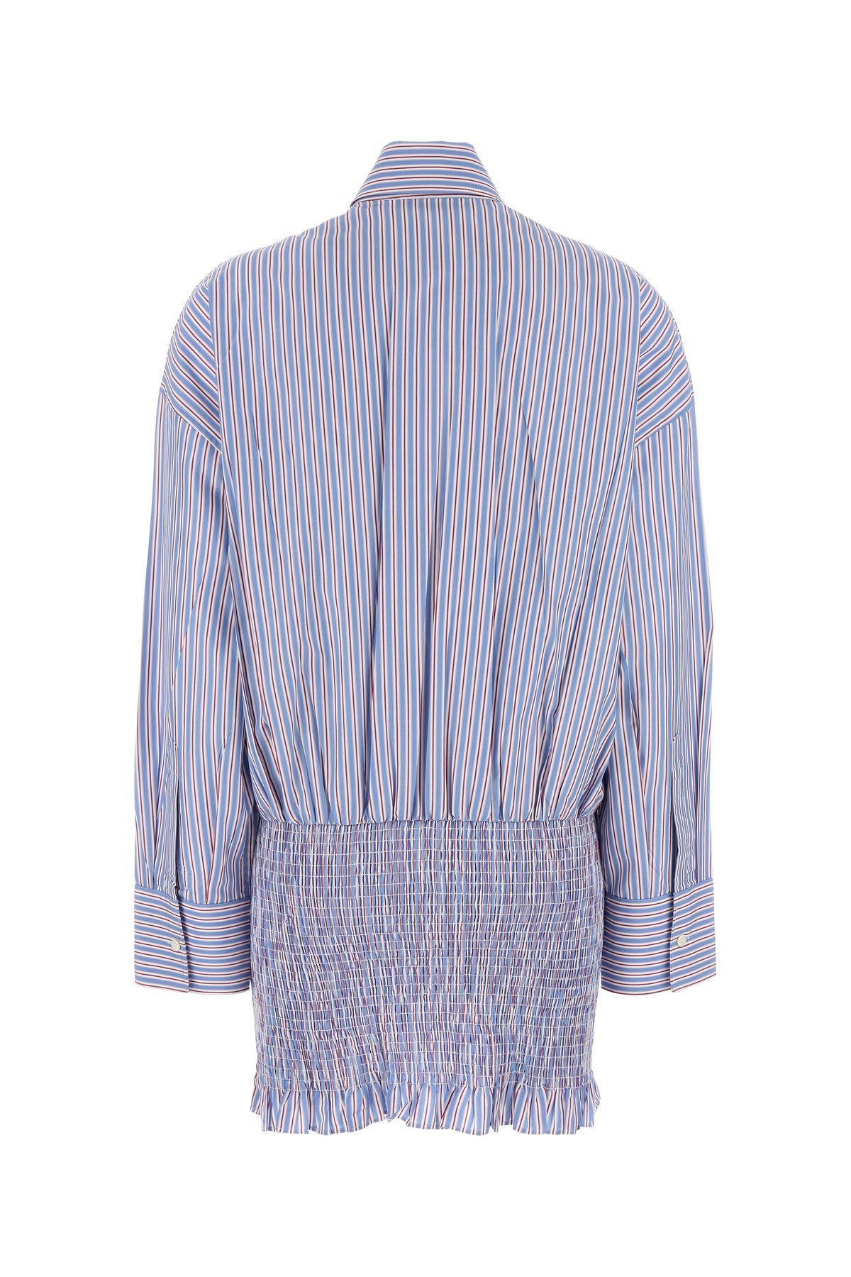 【即完売品】PRADA ダブルマッチ　ポプリン　シャツ　XL 中古・古着通販】PRADA (プラダ) 21SS ダブルマッチポプリン