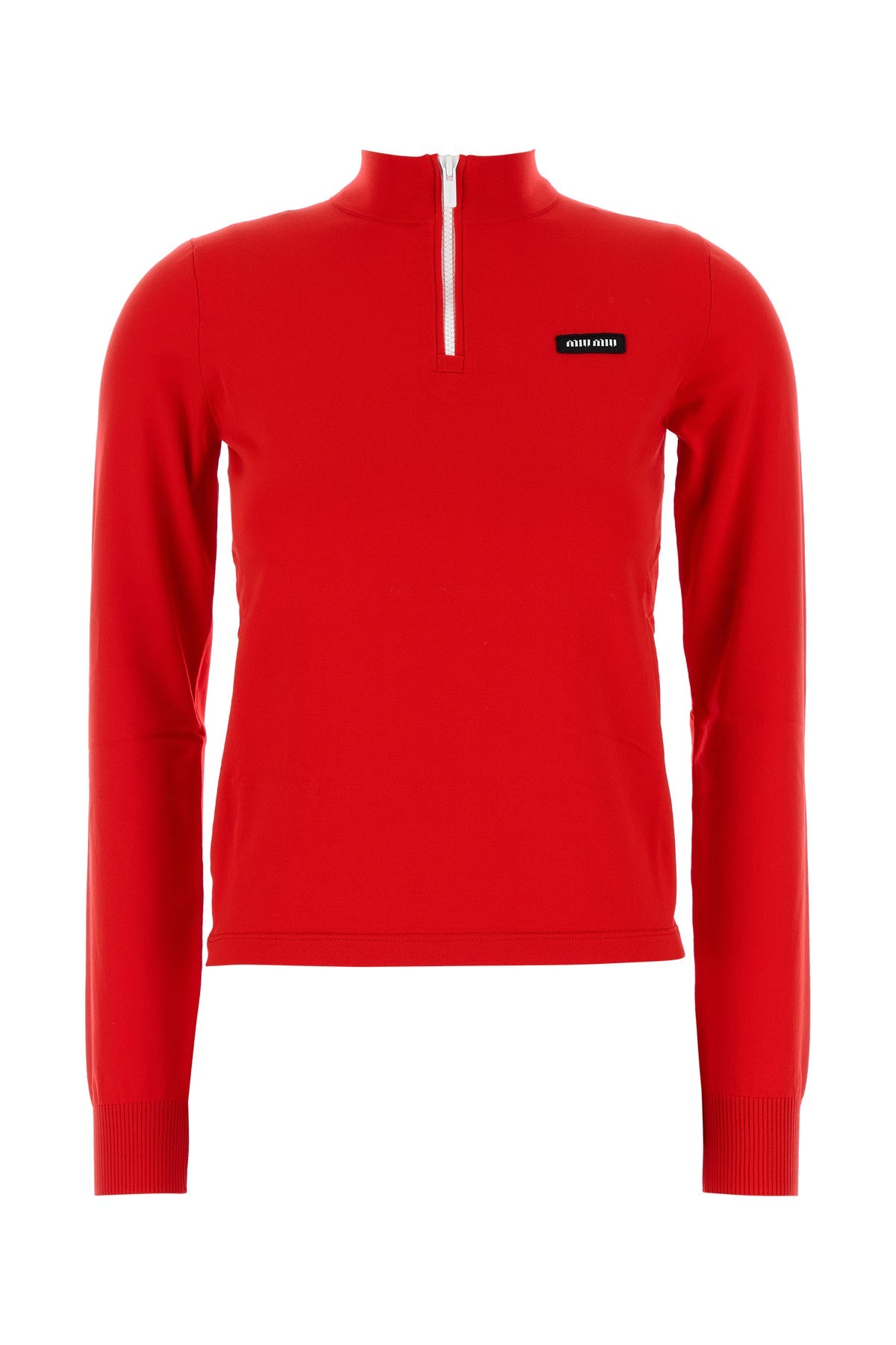 レッド ストレッチ ナイロン Tシャツ