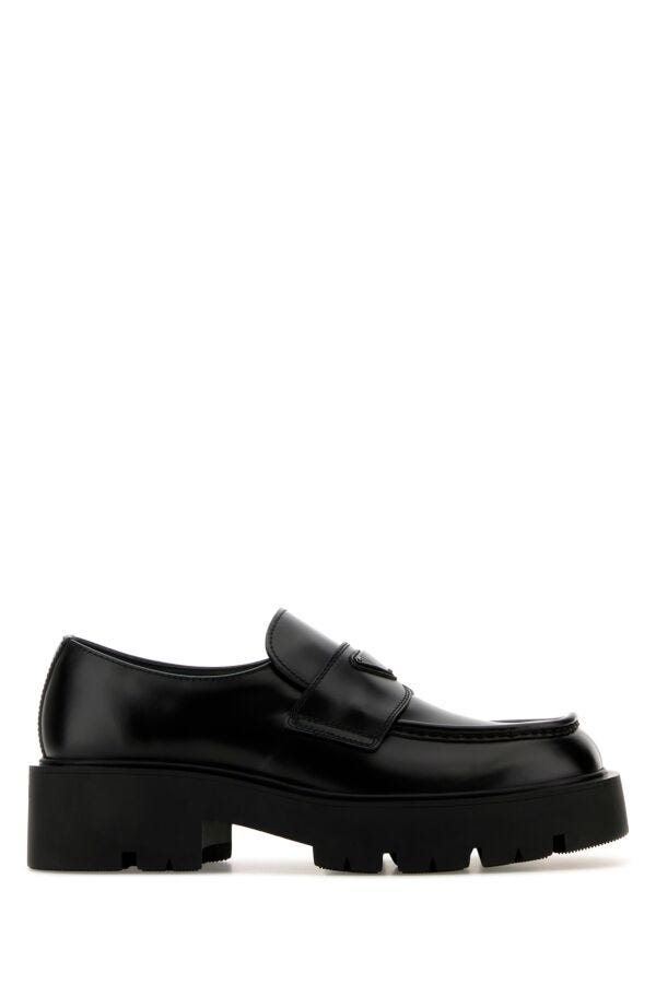 Prada バイカラー レザーローファー | ブラック | FARFETCH JP