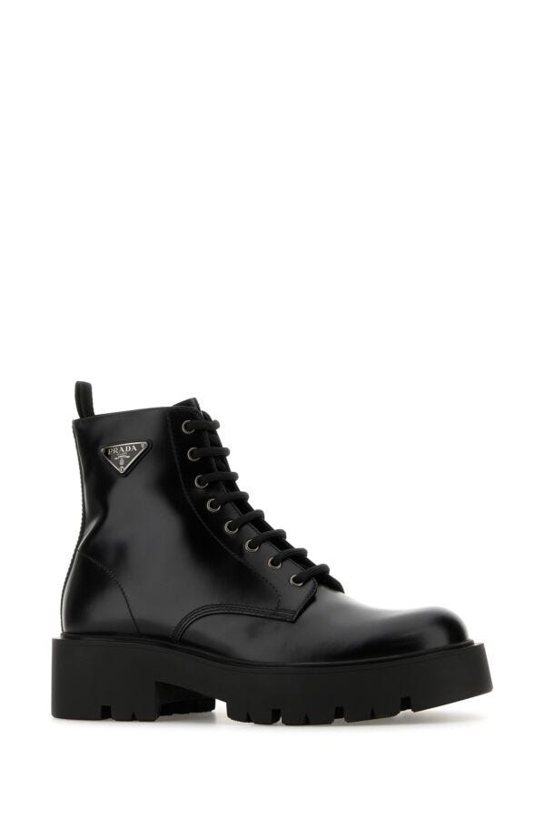 PRADA◎アンクルブーツ 2TG234FG000B4L 直営店PRADA*メンズブラッシュレザーアンクルブーツ60mm人気黒