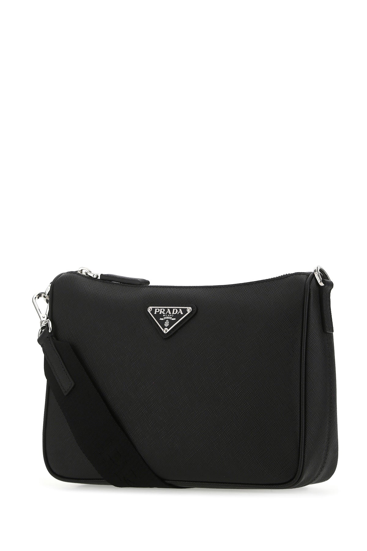 プラダ  ブラック サフィアーノ レザー クロスボディ バッグ 関税込☆PRADA☆サフィアーノレザークロスボディバッグ☆正規品