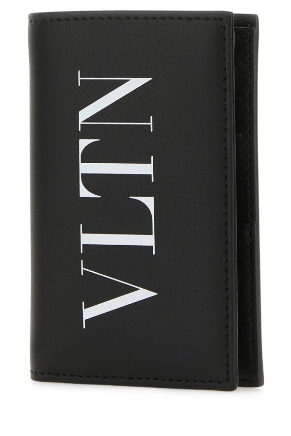 ブラック レザー VLTN カード ホルダー