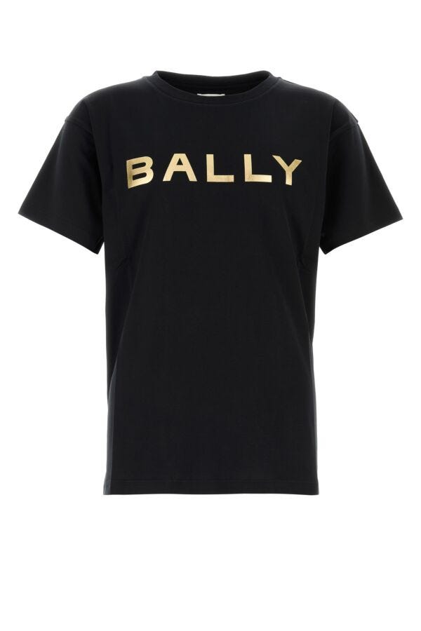 バリー☆ロゴ コットンTシャツ ブラック Bally/バリー|ブラック コットン Tシャツ