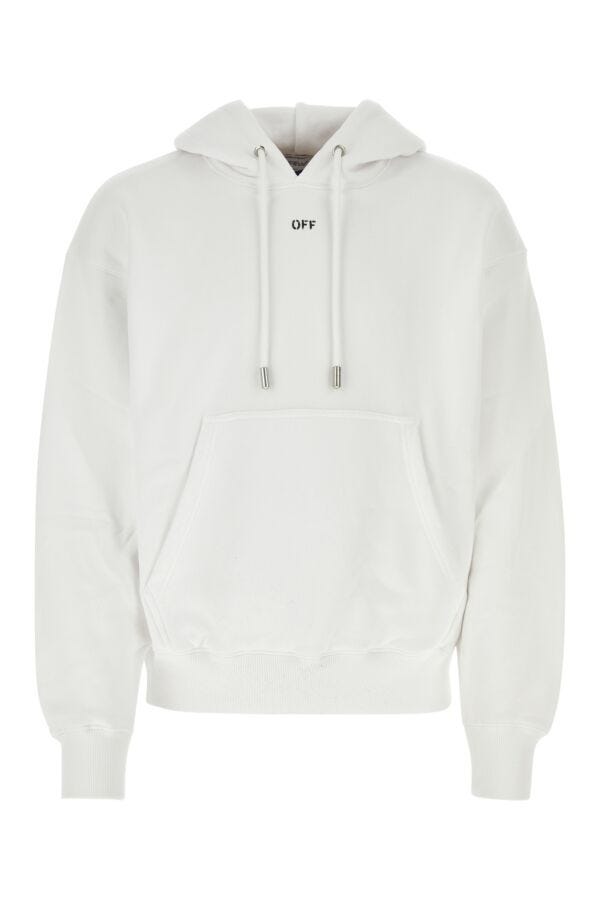 ◆送料・関税込み◆OFF-WHITE コットンスウェットシャツ Off-White/オフホワイト|ホワイト コットン スウェットシャツ