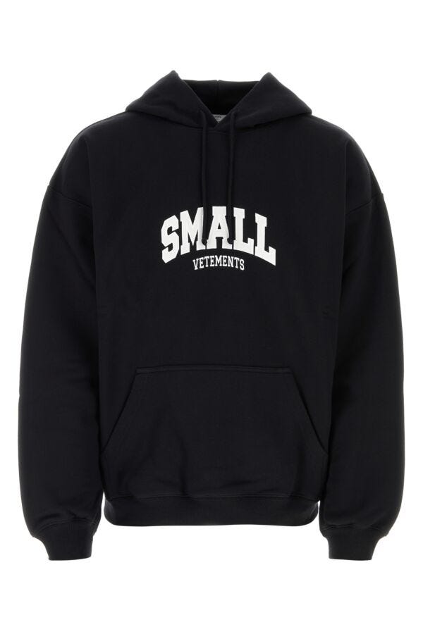 スウェット・トレーナー VETEMENTS SWEATSHIRTS (UE63HD600B BLACK) Vetements/ヴェトモン｜ブラック コットン ブレンド オーバー
