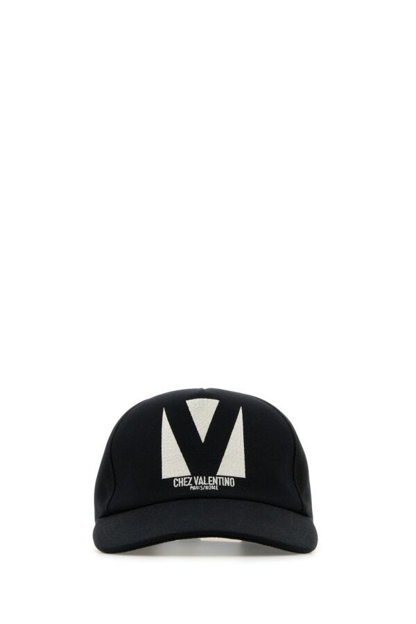 Valentino/ヴァレンティノ｜ブラック コットン ベースボール