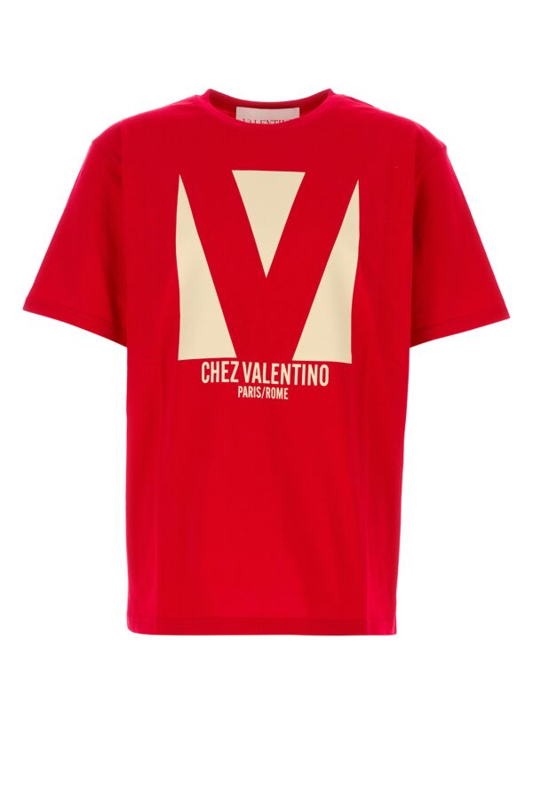 【VALENTINO】 ル シャ デ ラ メゾン プリント コットン Tシャツ ル シャ デ ラ メゾン プリント コットン Tシャツ for メンズ